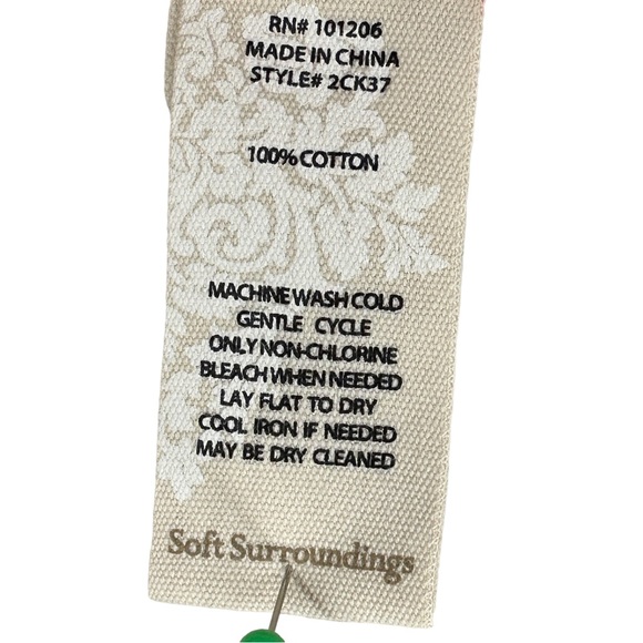 SOFT SURROUNDINGS Tunic Top Coastal Shirt, Convertible Sleeves Orange 2CK37 - Picture 5 of 5